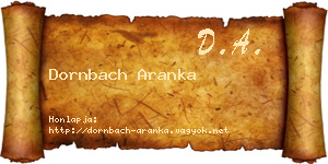Dornbach Aranka névjegykártya
