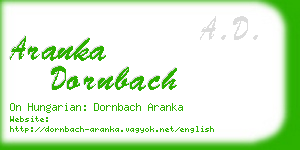 aranka dornbach business card